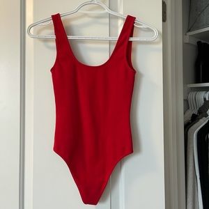 Wilfred Red Open Back Bodysuit